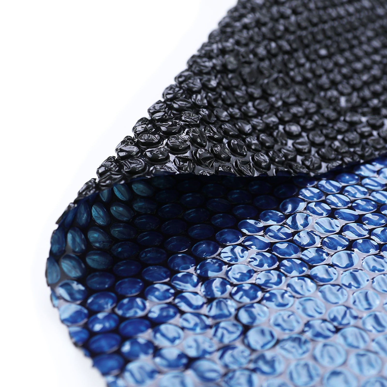 RAMROXX Solarabdeckplane 115µm Pool Poolheizung Solarfolie Rechteckig Blau Schwarz 550x275cm, Unterstützt die Erwärmung des Poolwassers, verhindert das Auskühlen
