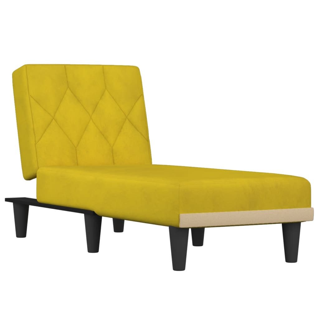 vidaXL Chaiselongue, Chaiselongue Gelb Samt
