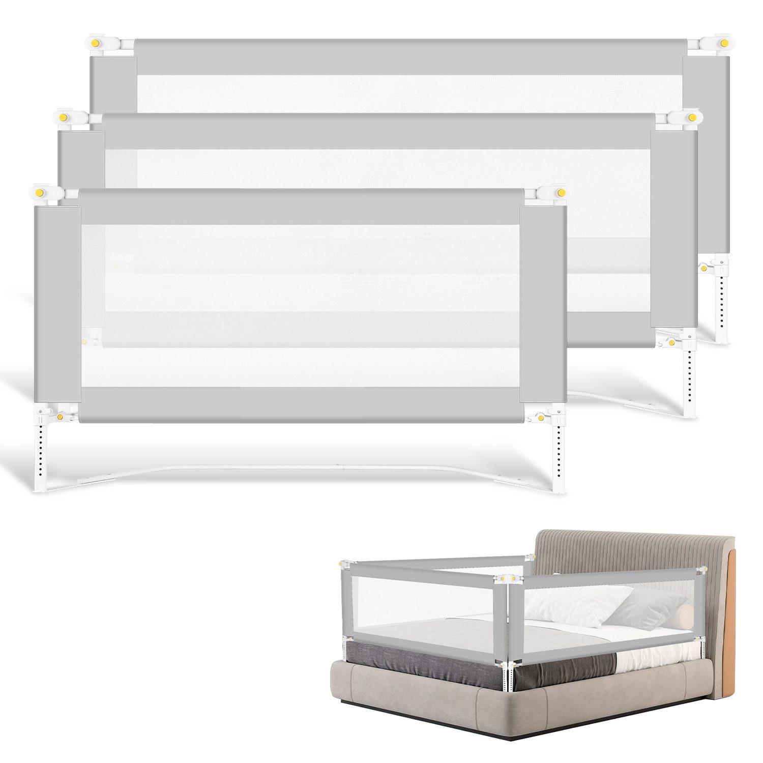 Clanmacy Bettschutzgitter Bettgitter Kinderbettgitter Bettschutzgitter Kind günstig online kaufen