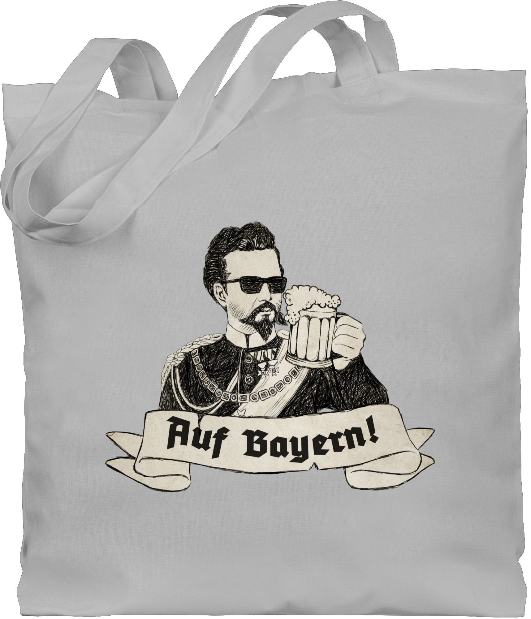 Oktoberfest Shirtracer Tasche Bayern Mode für Prost, Ludwig - König Bayern Hellgrau Umhängetasche Auf 1