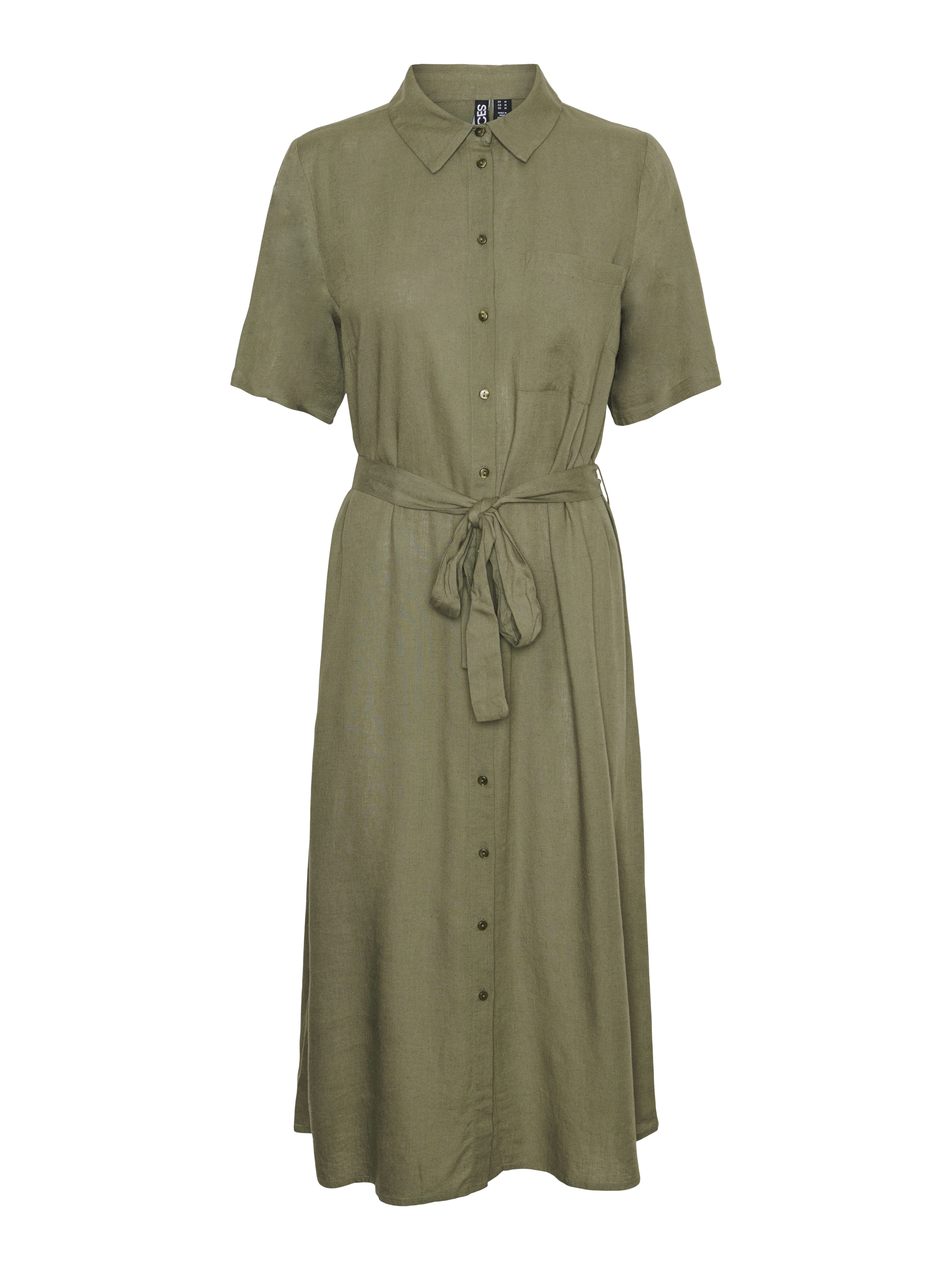 Hemdblusenkleid PCPIA 2/4 MIDI SHIRT DRESS WVN NOOS