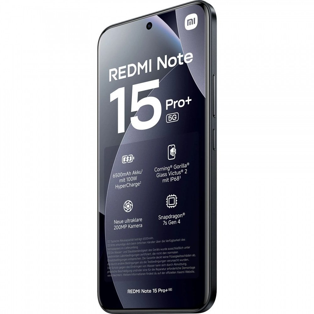 Xiaomi Redmi Note 15 Pro+ 5G 512 GB / 12 GB - Smartphone - midnight black Smartphone (6,83 Zoll, 512 GB Speicherplatz) – Bild 4 von 5