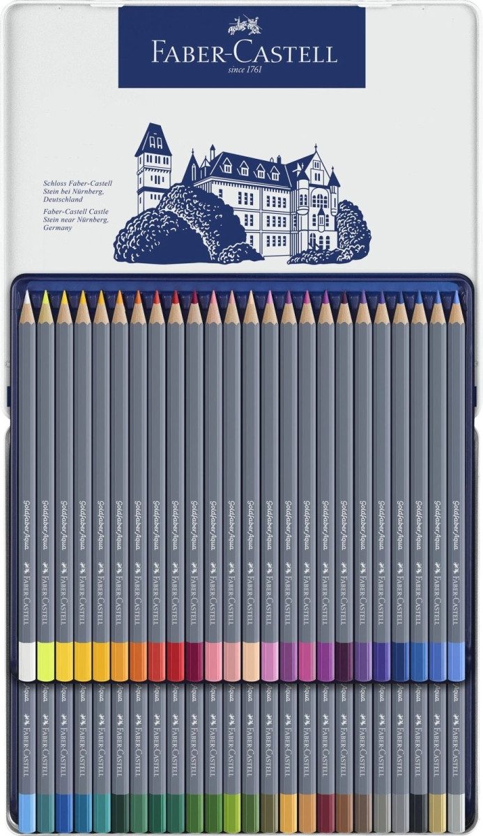 Faber-Castell Maltuch Aquarellstift Goldfaber sortiert im 48er Etui