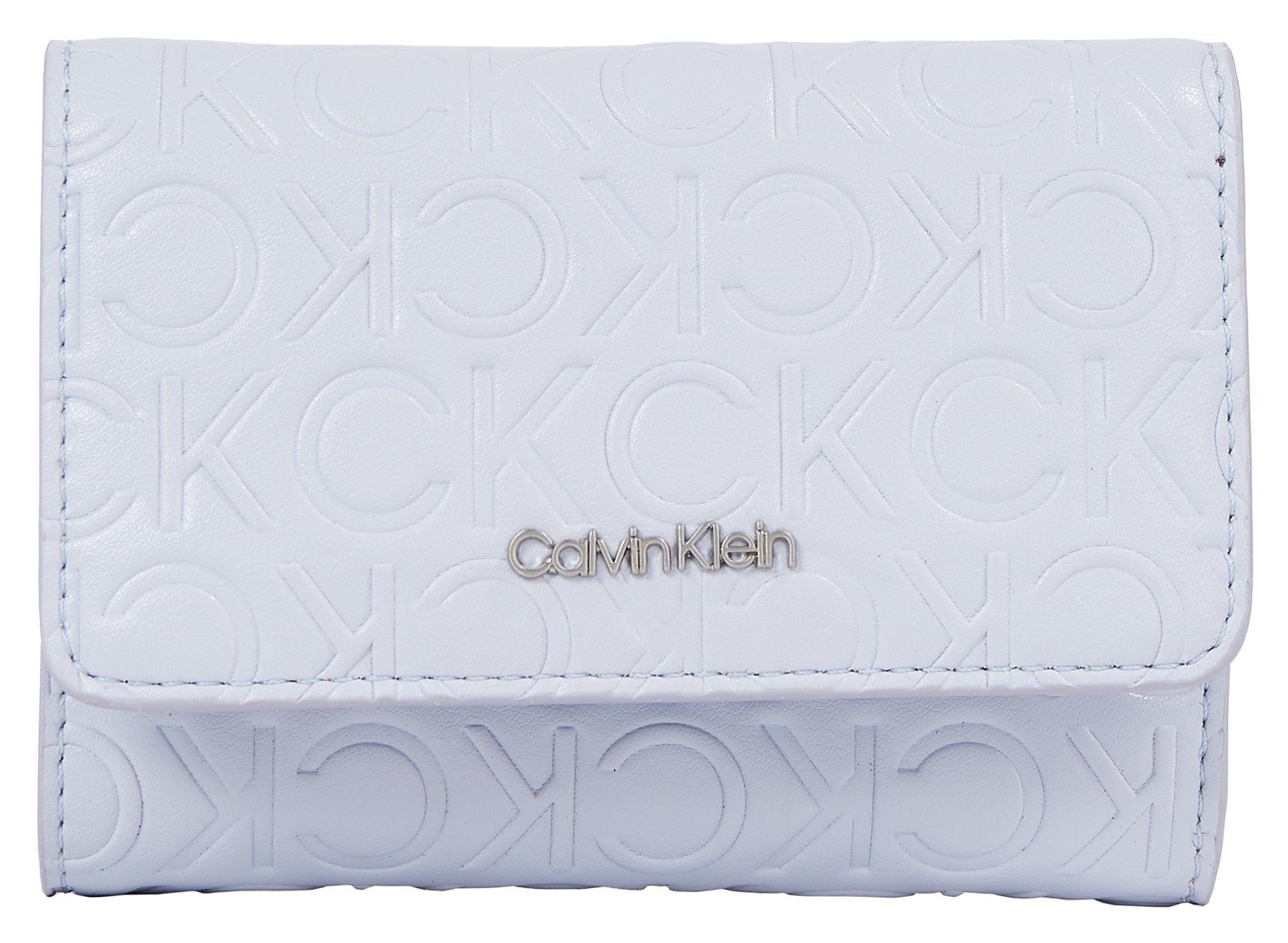 Calvin Klein Geldbörse CK MUST TRIFOLD SM EMB, mit Allover Logo Prägung