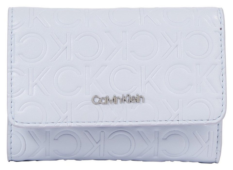 Calvin Klein Geldbörse CK MUST TRIFOLD SM EMB, mit Allover Logo Prägung