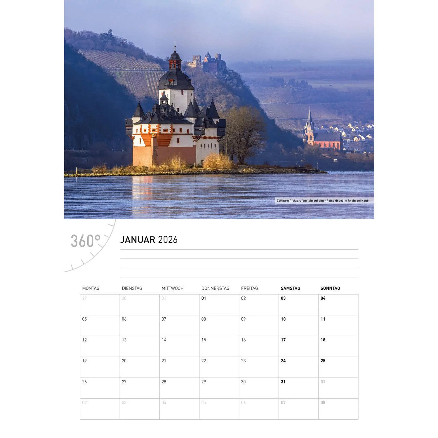 WALTER Wandkalender Oberes Mittelrheintal Broschürenkalender 2026