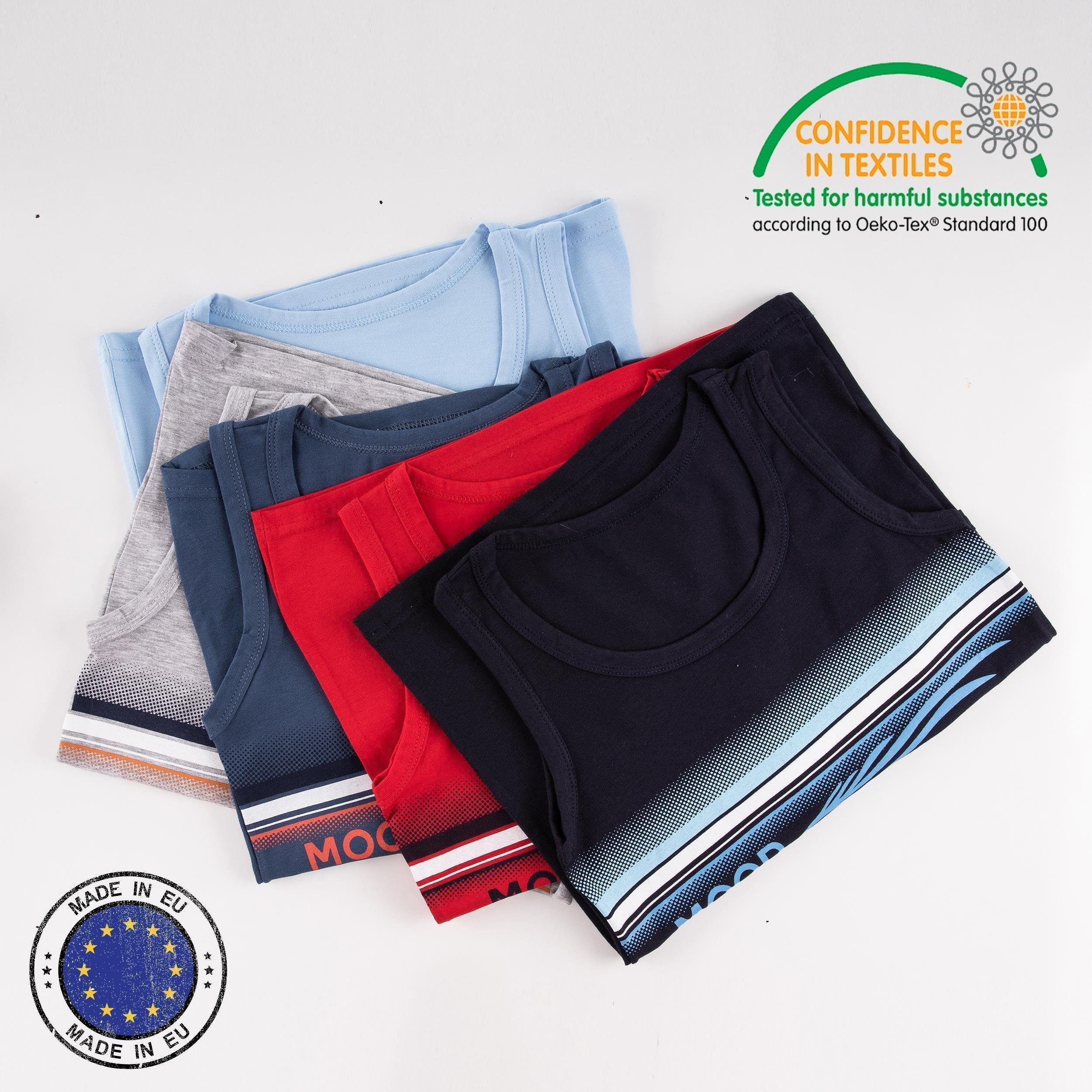 LOREZA Unterhemd 5er Set Jungen Unterhemden - Mood - Bunt (Spar-Packung, 5-St., 5er Pack) – Bild 3 von 5
