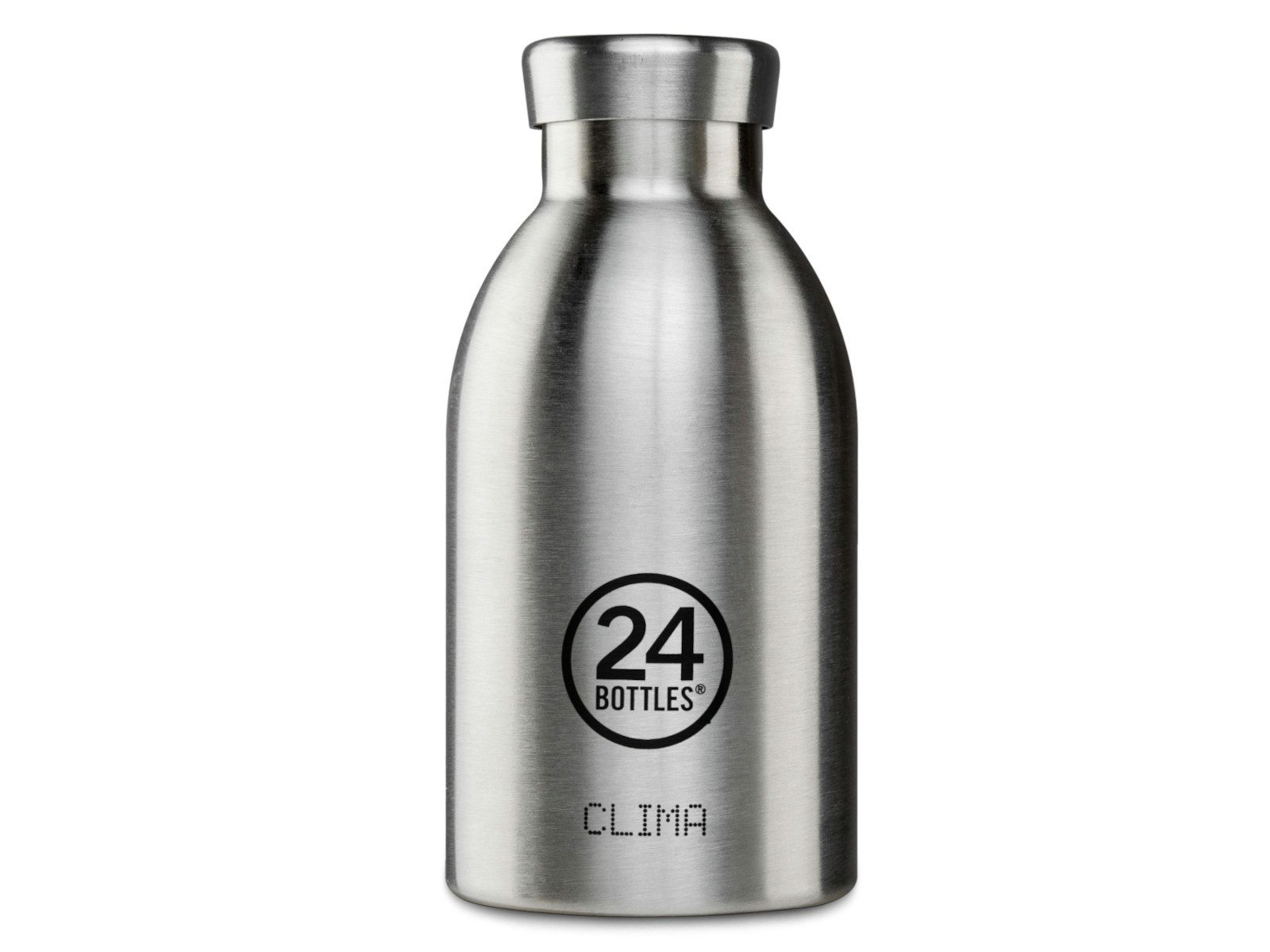 24 Bottles Trinkflasche Clima Bottle Brushed Steel 330ml