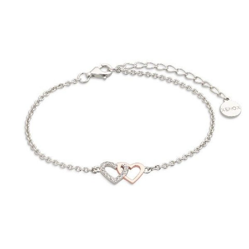 XENOX Armband XENOX Armband Damen "Love Story" silber-/roséarben XS2929R