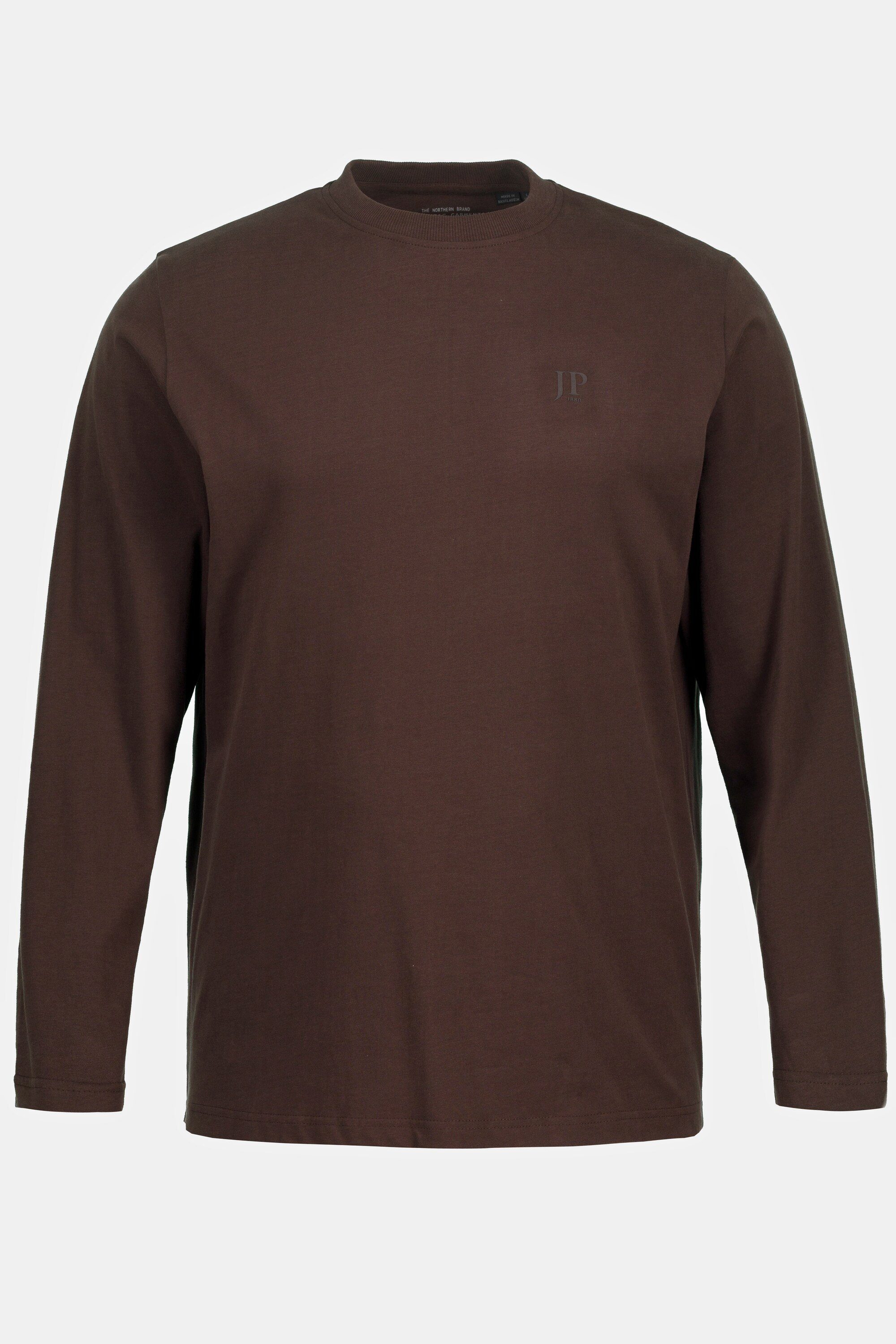 Langarmshirt Basic T-Shirt espresso bis 8XL JP1880
