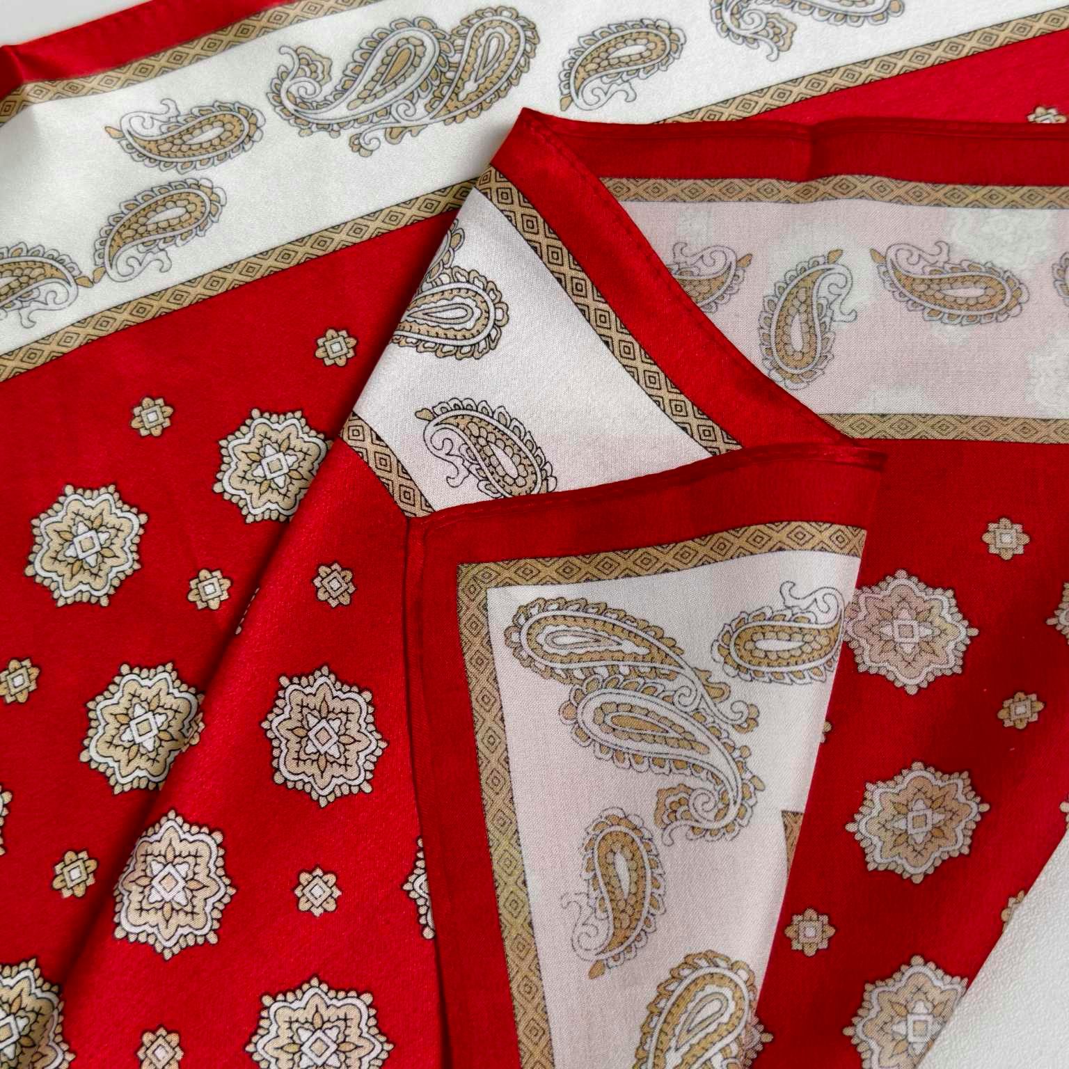 Moschen-Bayern Halstuch Halstuch Damen Herren Nickituch Seidentuch Seidenhalstuch Rot