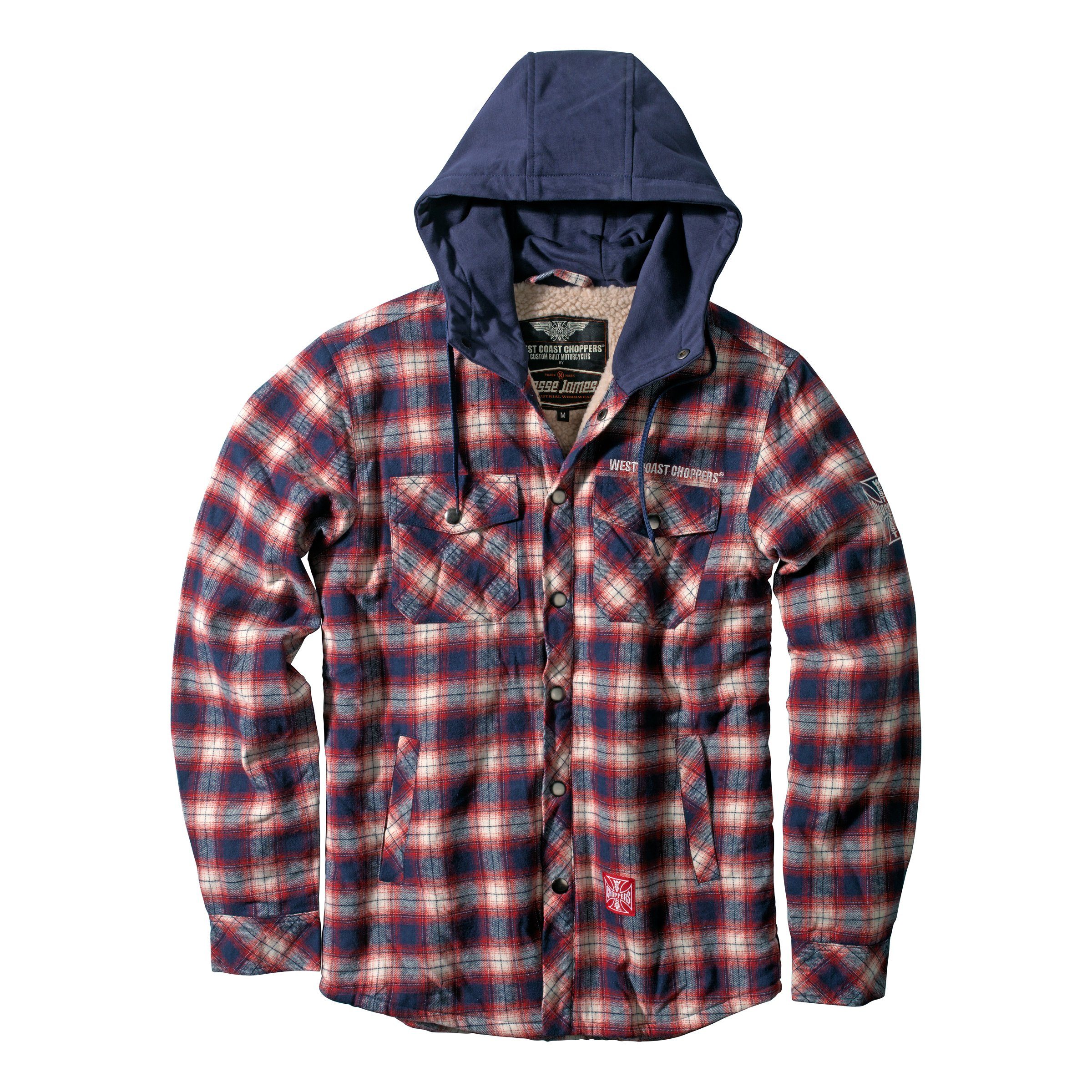 West Sommerjacke Herren Sherpa Lined Choppers Coast West Übergangsjacke Coast Choppers navy/red