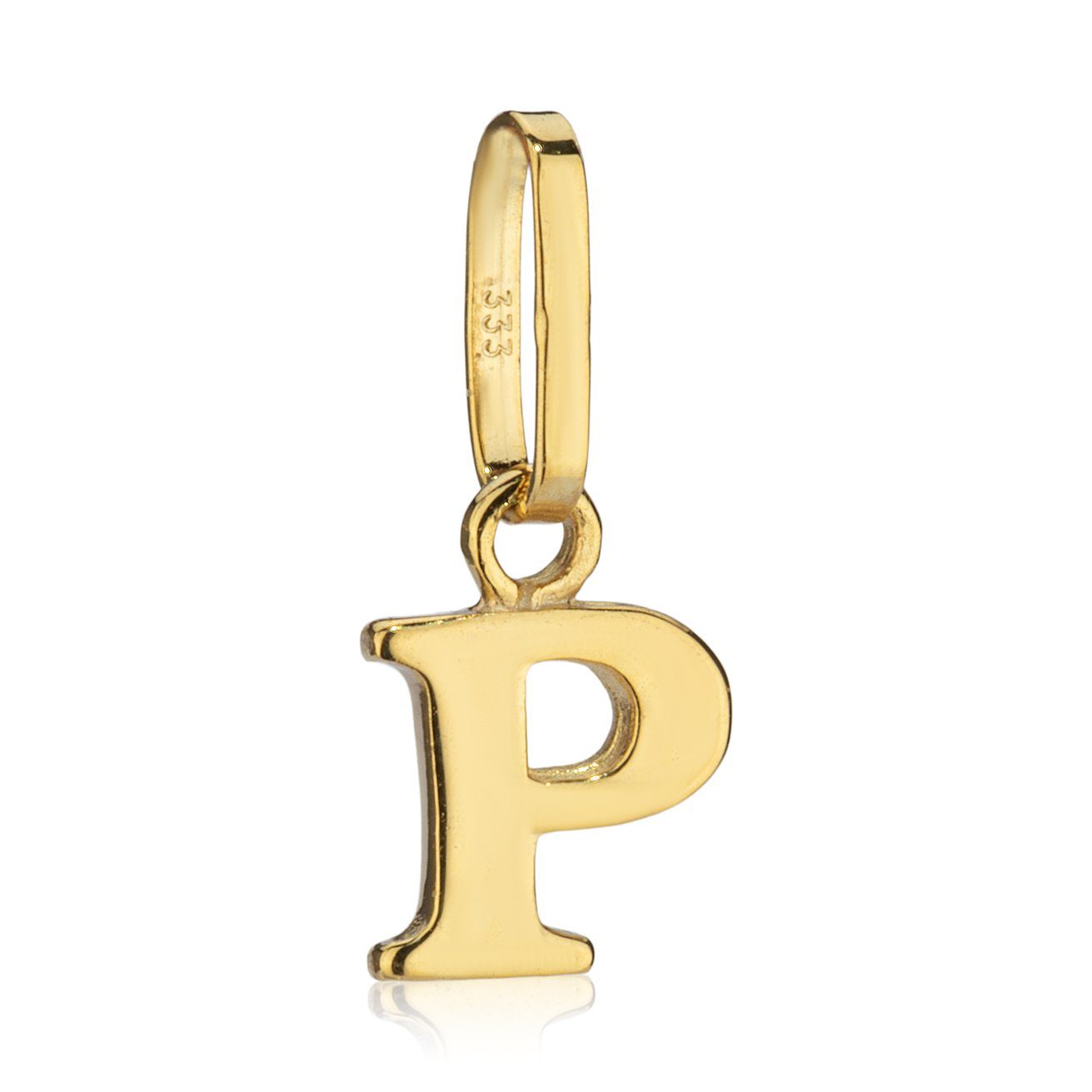 Buchstabenanhänger Kettenanhänger kleiner Buchstabe P 333 Gelb Gold 6