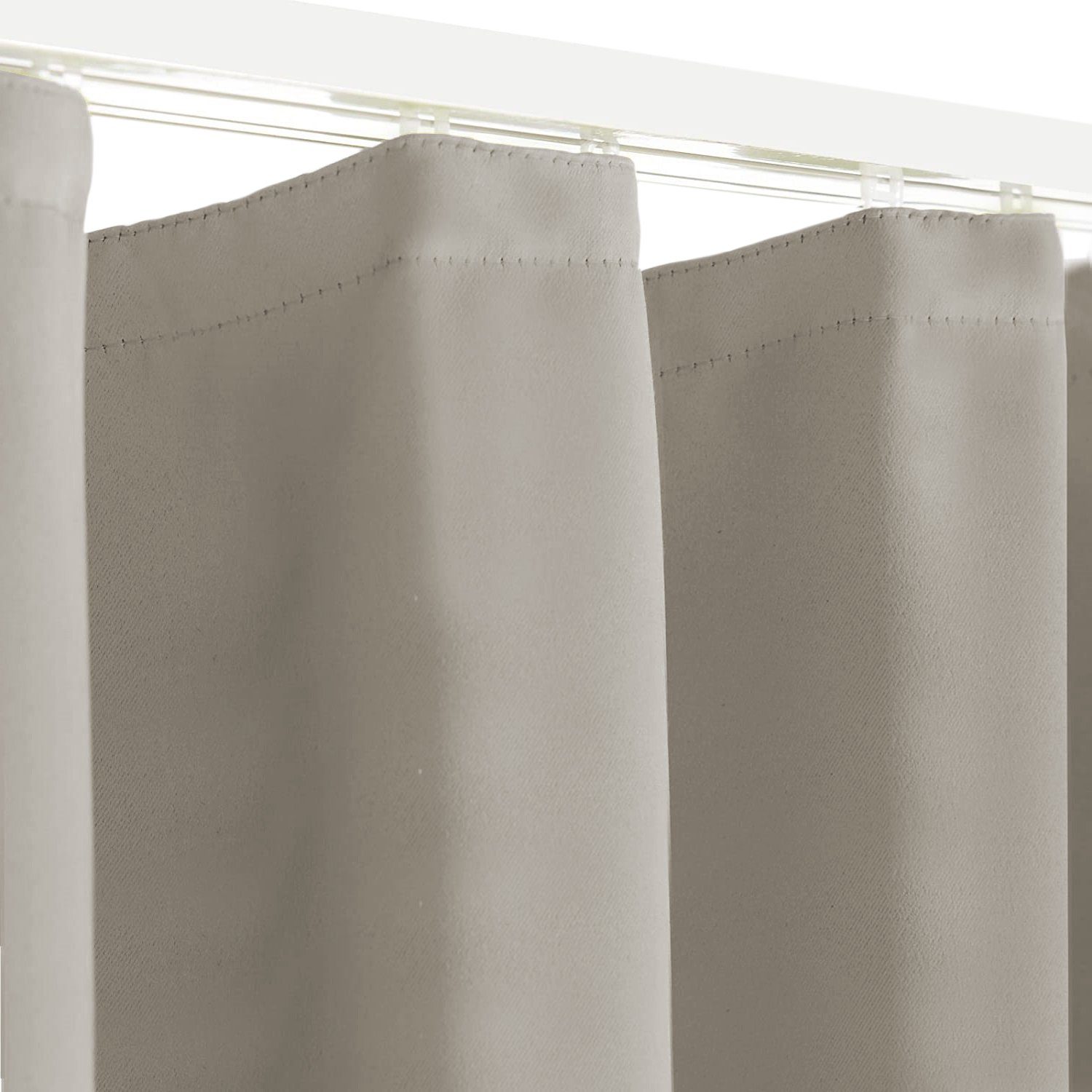 beige Modell Sopran, in Clever-Kauf-24 245cm, Verdunkelungsschal Verdunkelungsvorhang Thermovorhang, blickdicht, Blackout Höhe oder 175cm