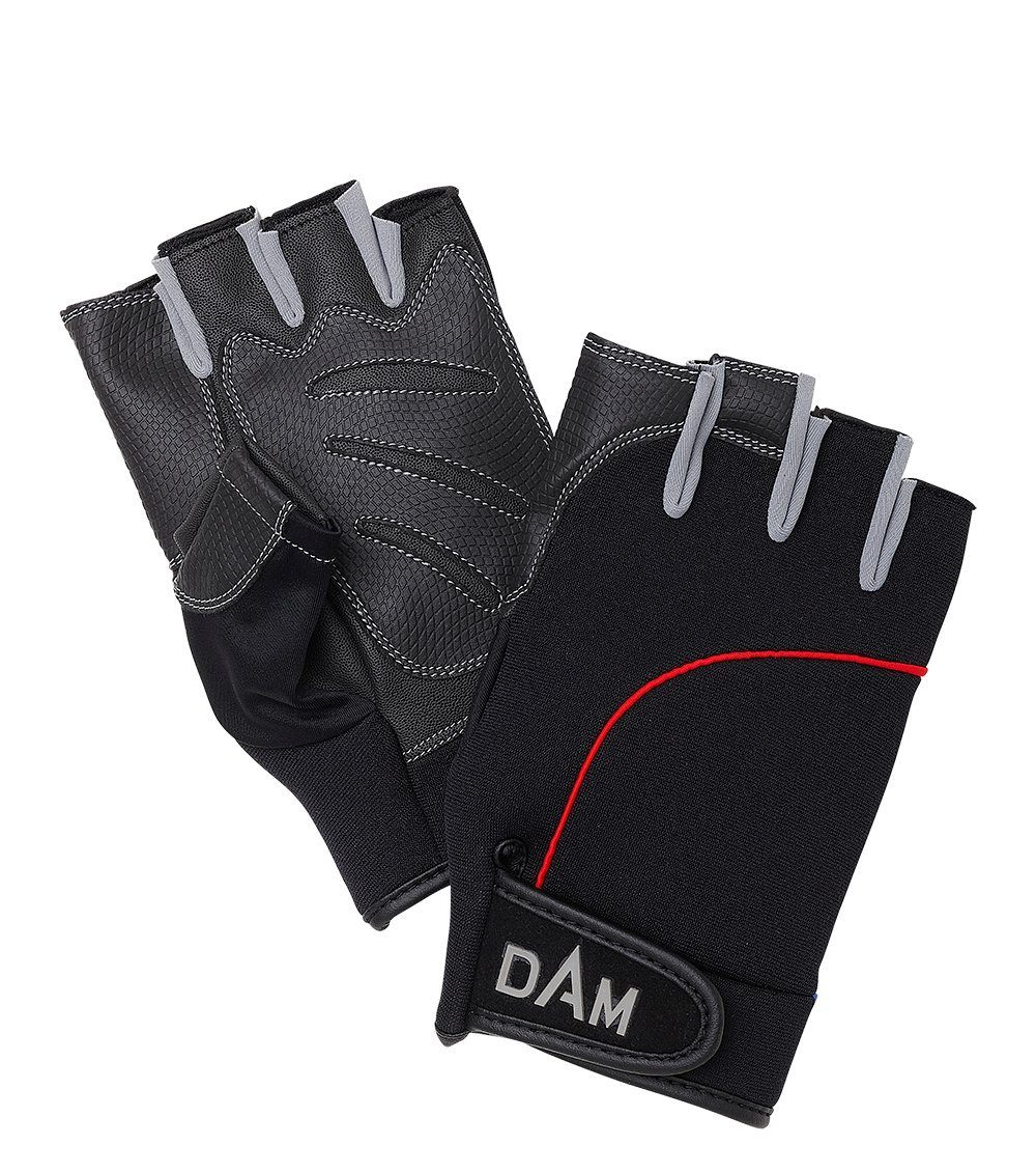 DAM Fishing Angelhandschuhe Halbfinger Rutschfeste Handfläche Jagd auf Outdoor XL - Anglerhandschuhe der Angeln Handschuhe Struktur M