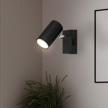 etc-shop Wandleuchte, Leuchtmittel nicht inklusive, Wandlampe Wandstrahler Schlafzimmerleuchte, Moderner Wandspot mit