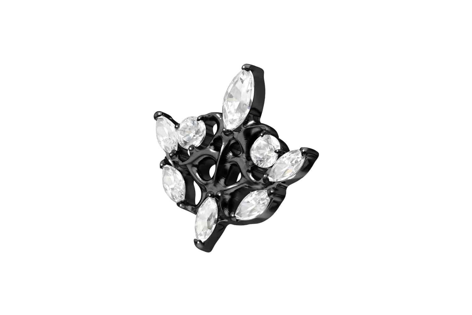PIERCINGLINE Piercing-Set Titan Schraubaufsatz mit Außengewinde GOTISCHES DESIGN (Schraub-Aufsätze, 1-tlg)