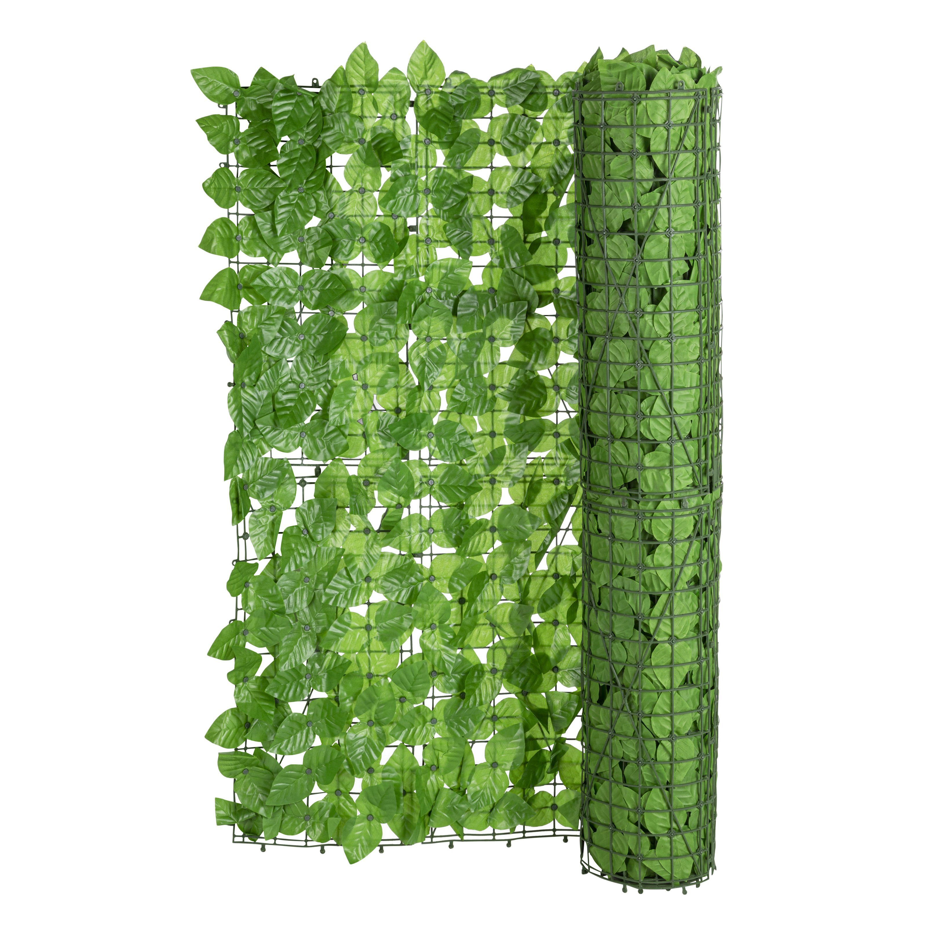 Spetebo Balkonsichtschutz Sichtschutzhecke Blätterwand - 300 x 100 cm (Pack günstig online kaufen