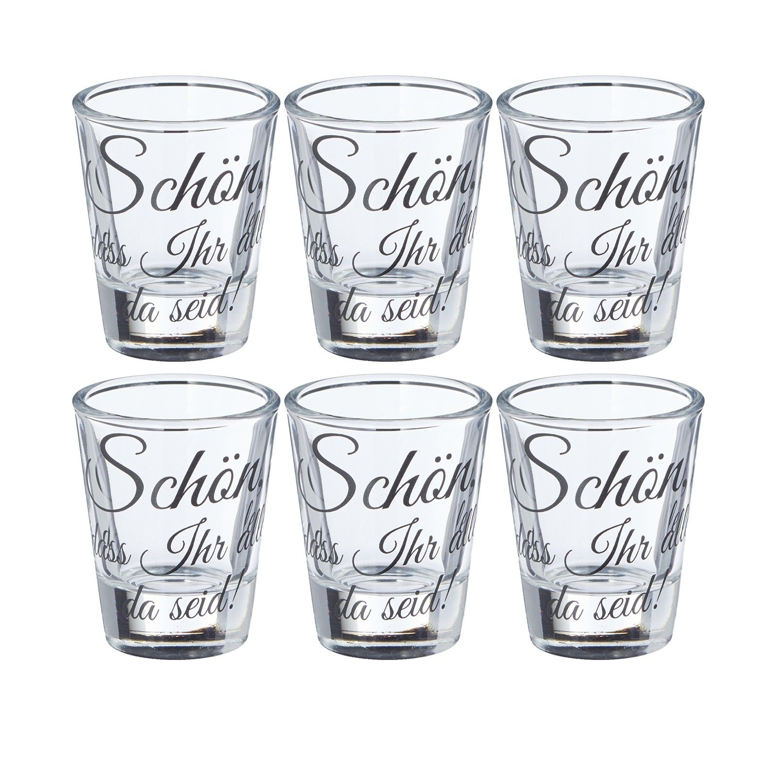 Neuetischkultur Schnapsglas »Schnapsglas 6er Set mit Aufschrift«, Glas  online kaufen | OTTO