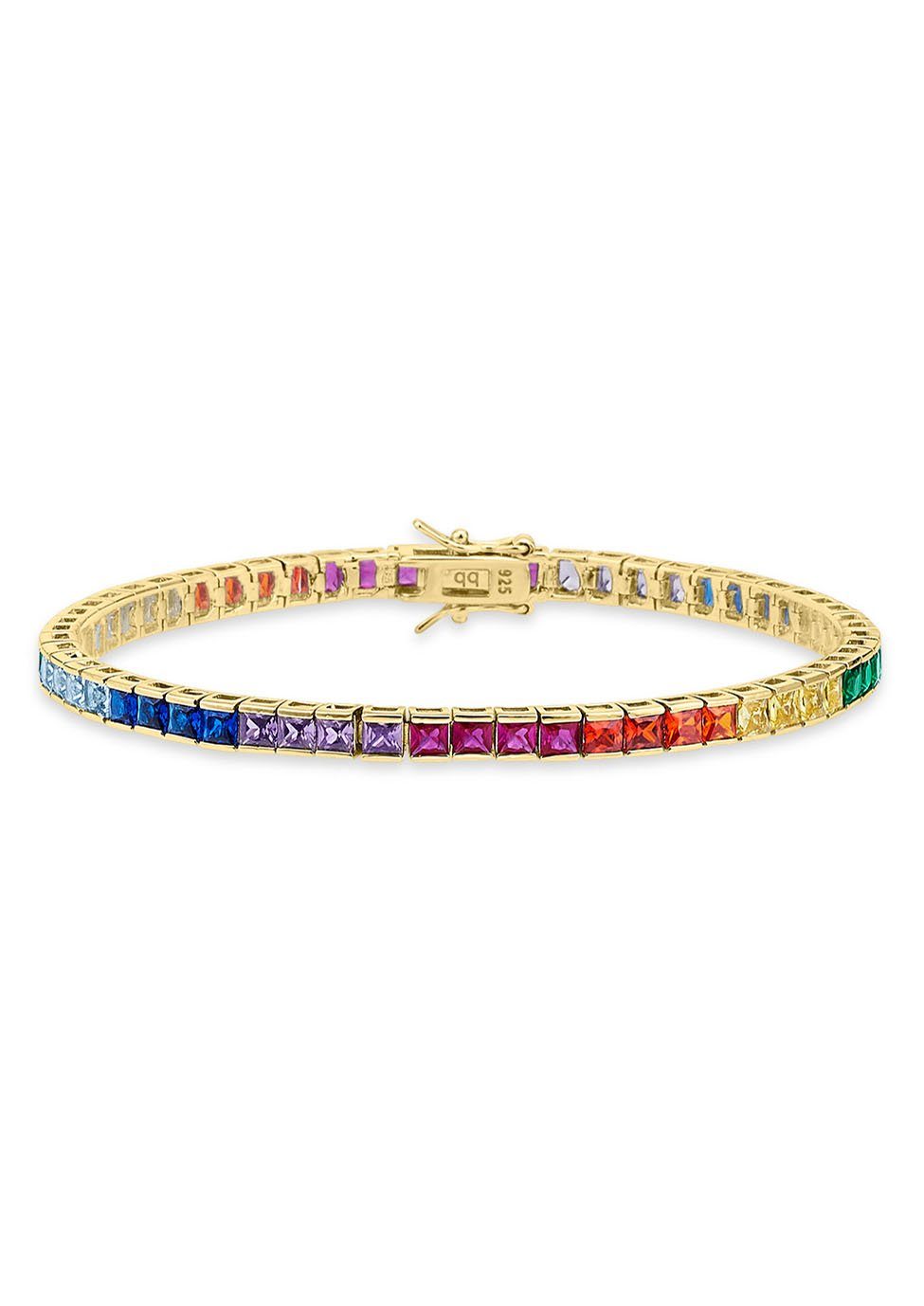 Bruno Banani Armband Schmuck Geschenk Silber 925 Armschmuck Tennisarmband Regenbogen, mit Zirkonia (synth)