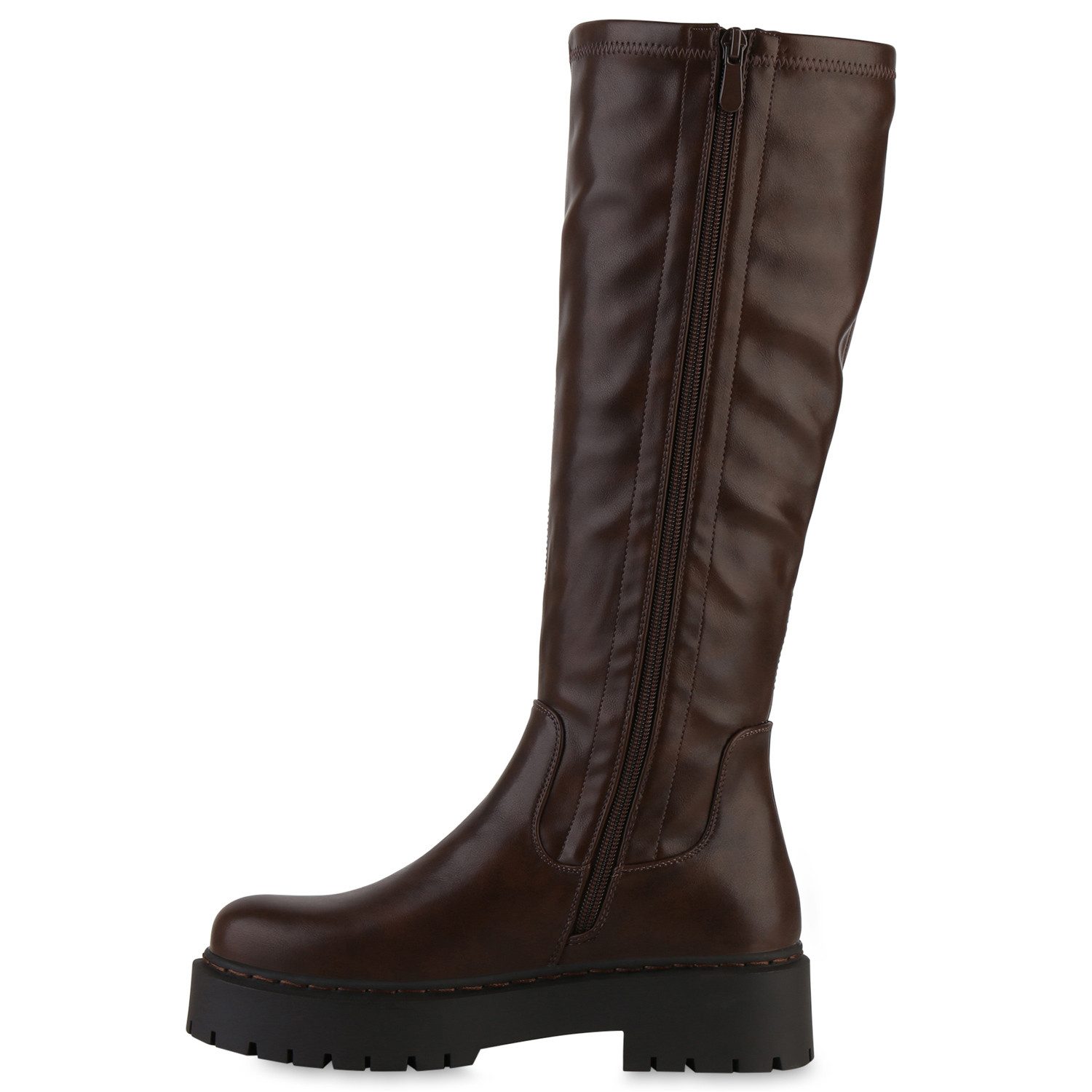 VAN HILL 841464 Plateaustiefel Damen Leicht Gefütterte Plateaustiefel Stief günstig online kaufen