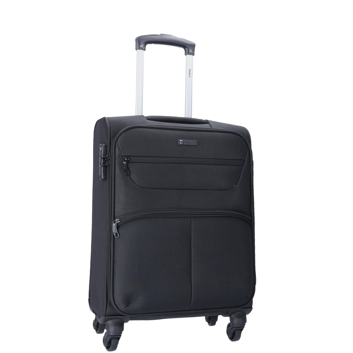 TheTrueC Koffer TheTrueC 4 Rollen Koffer 55cm Brüssel schwarz, 4 Rollen Rollen