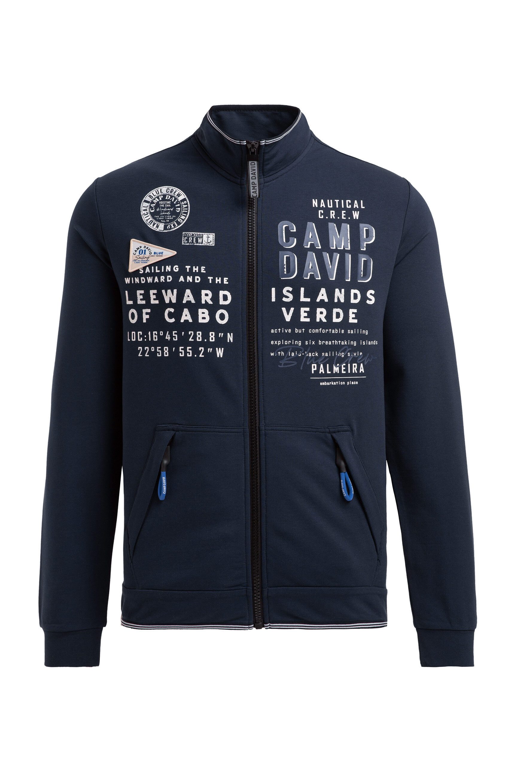 CAMP DAVID Sweatjacke mit reflektierenden Details