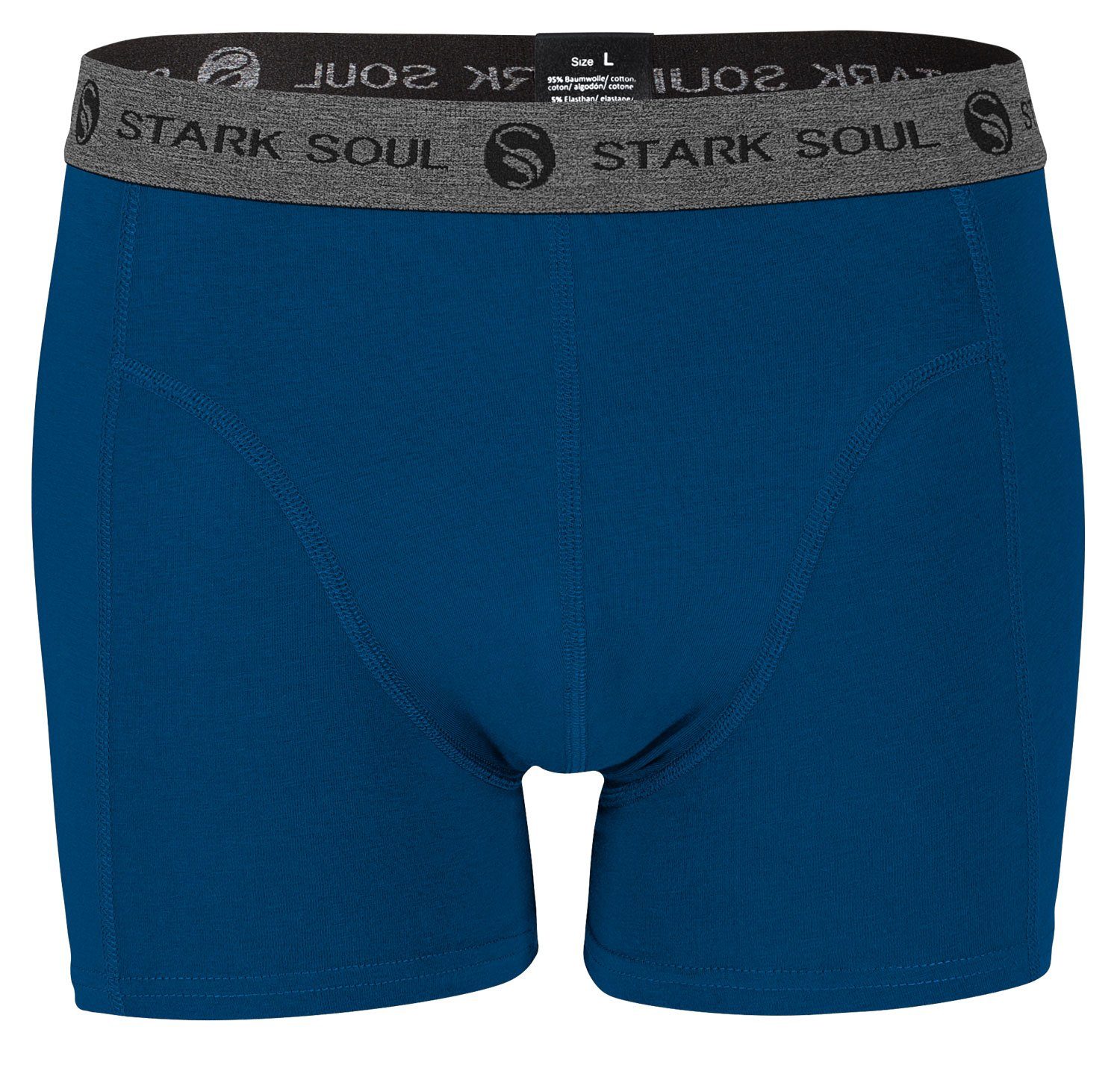 Trunks weiche 3er 3er-Pack Pack, - Marineblau Stark Retroshorts, Boxershorts, Boxershorts Baumwolle Soul® Herren