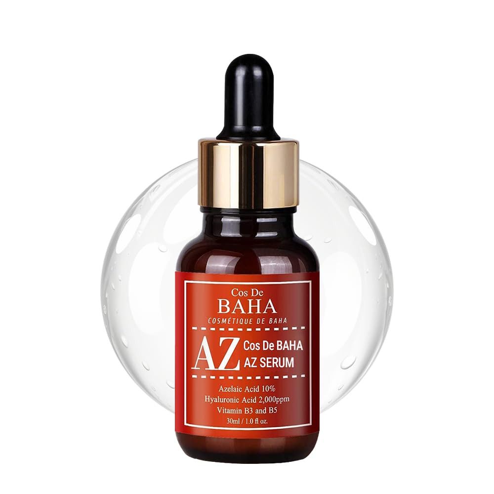 Cos de BAHA Gesichtsserum Azelaic Acid 10% Serum 30 ml – Korean K-Beauty Serum mit Azelaic Acid 10%, Niacinamide, Panthenol, Hyaluron – 10% Azelainsäure in einer, minimalen, parfümfreien K-Beauty-Formel für ein sichtbar klareres