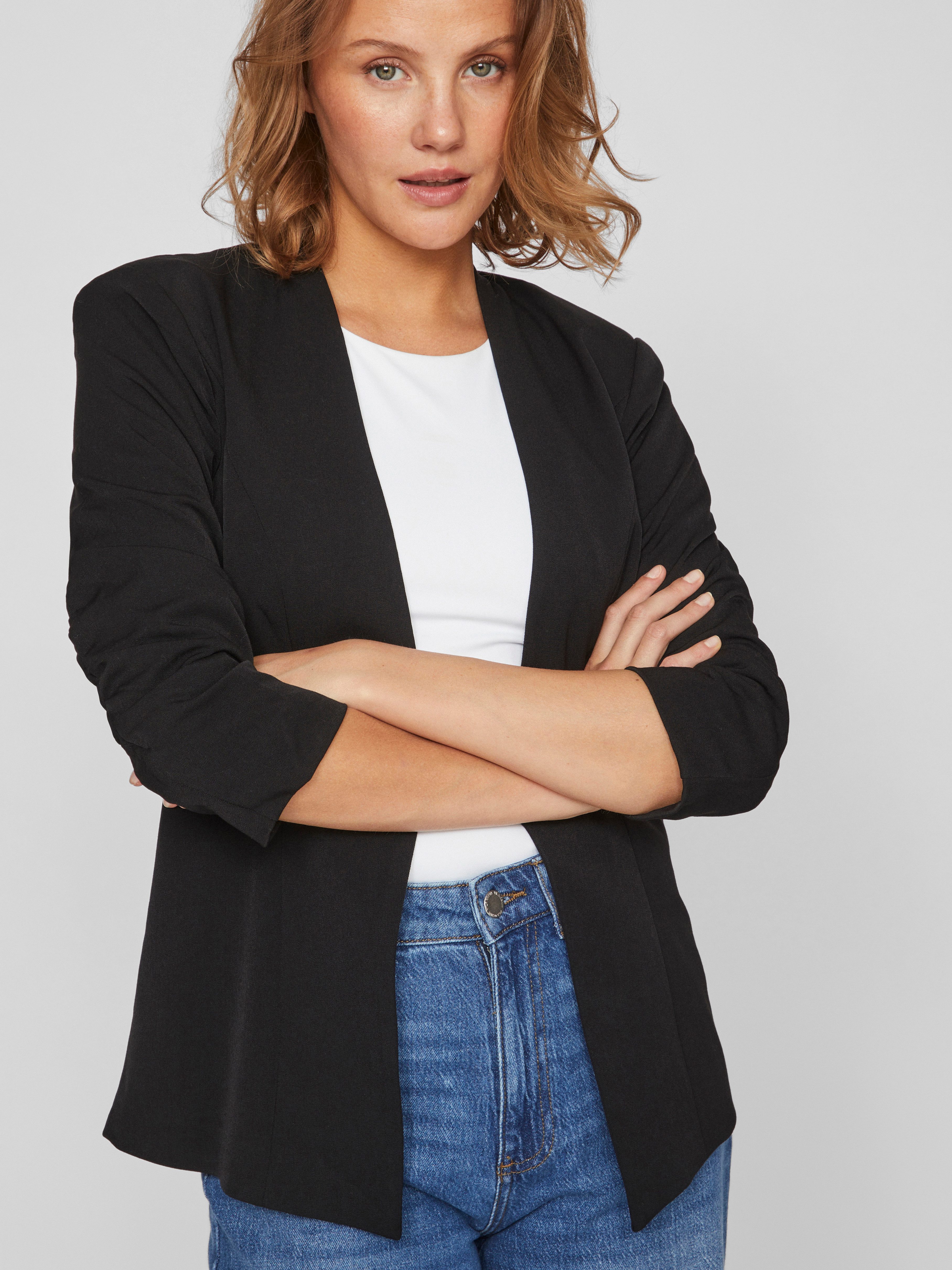 Vila Kurzblazer VIHER NEW 3/4 BLAZER -NOOS Materialmix, regular fit