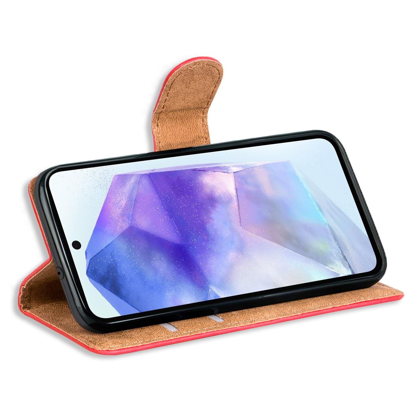 CoolGadget Handyhülle Wallet Klapp Tasche Book Case für Samsung Galaxy A55 5G 6,6 Zoll, Hülle Klapphülle Flip Cover Etui Schutzhülle – Bild 4 von 5