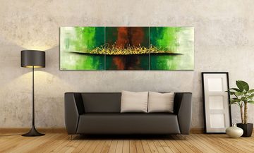 WandbilderXXL XXL-Wandbild Eldorado 210 x 70 cm, Abstraktes Gemälde, handgemaltes Unikat