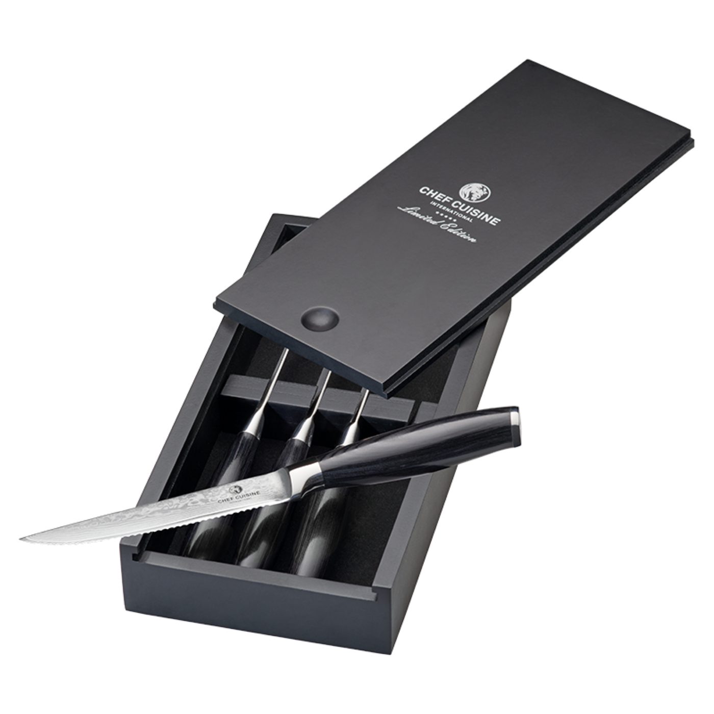 CHEF CUISINE International Steakmesser Damast 4er Set