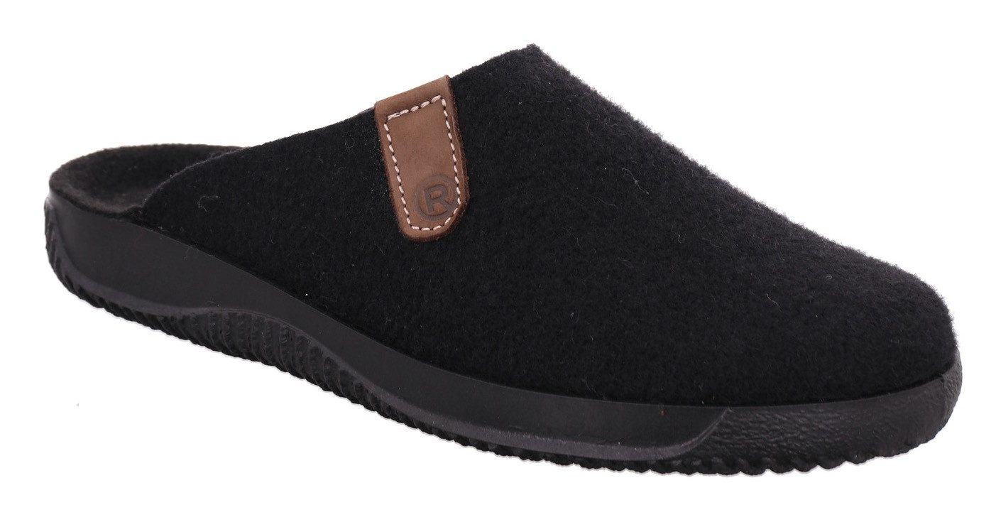 Rohde SOLTAU-H Pantoffel Hausschuh, Schlappen, Clog mit seitlichem Label