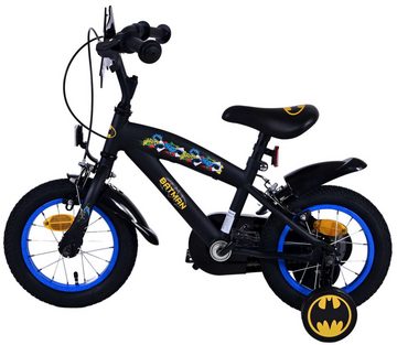 Volare Kinderfahrrad Kinderfahrrad Batman für Jungen 12 Zoll Kinderrad in Schwarz Fahrrad