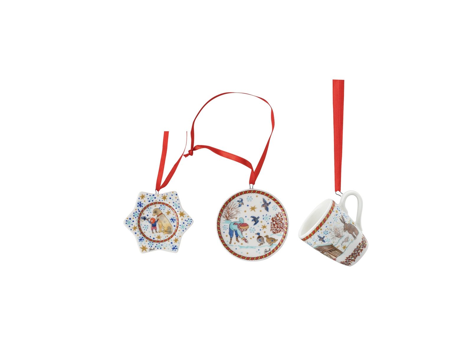 Hutschenreuther Weihnachtsfigur Sammelserie 21 Weihnachtsgaben Mini-Becher 3tlg