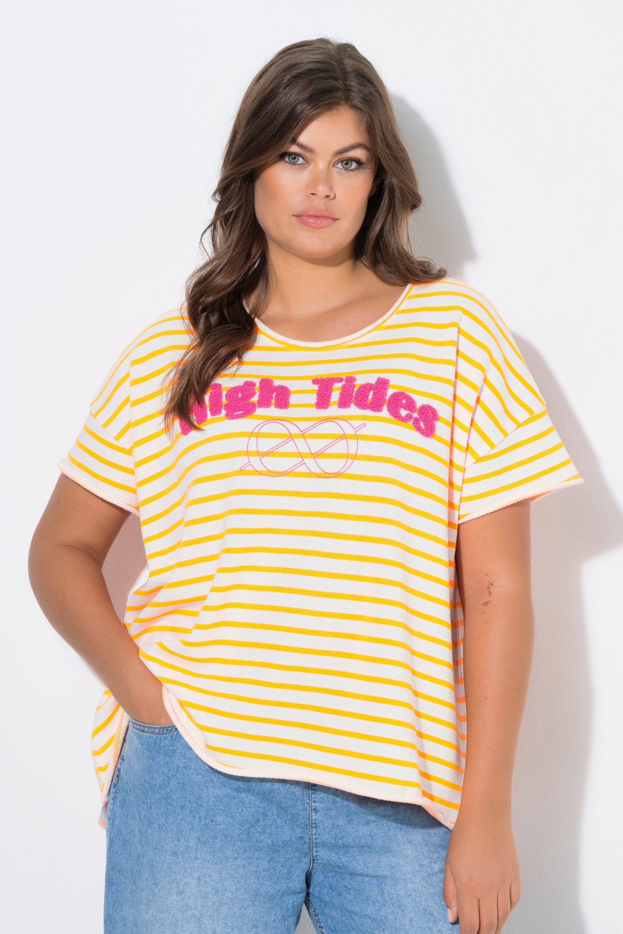 Laurasøn Sweatshirt Ringelsweatshirt Oversize 1/2 Arm günstig online kaufen