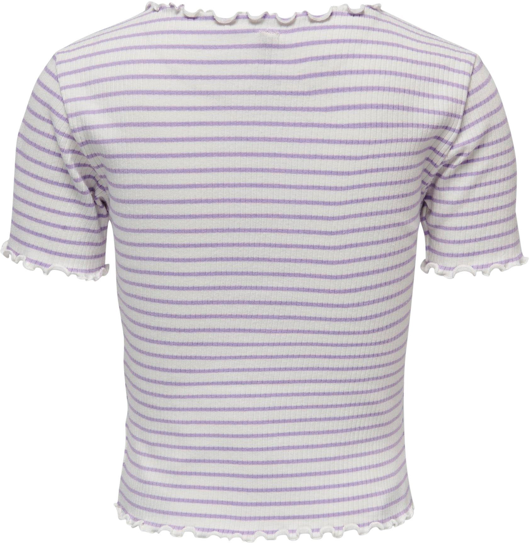 S/S ONLY JRS purple rose RIB KOGGILA TOP T-Shirt KIDS