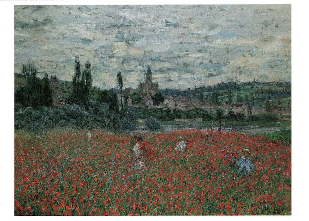 Postkarte Kunstkarte Claude Monet "Mohnblumen bei Vétheuil"
