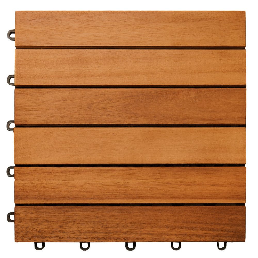 Casaria Holzfliesen Akazie, Terrassenfliese 1x Musterfliese günstig online kaufen