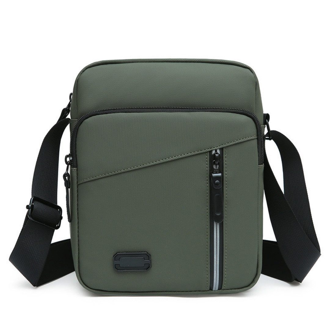 Zaewry Schultertasche Oxford Herren Tasche,Umhängetasche, Herrentasche Zum Umhängen (Verstellbarer Schultergurt Wasserdichtes Mit reflektierenden Streif), Crossbody Handytasche für Arbeit Reise Alltagsleben