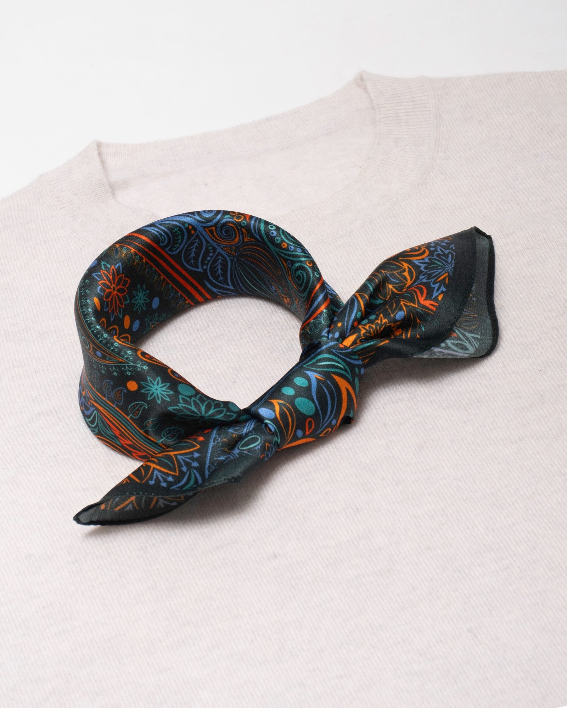 MayTree Seidentuch quadratisch Paisley 53x53 dunkelgrün neon, (Stück), 100% günstig online kaufen