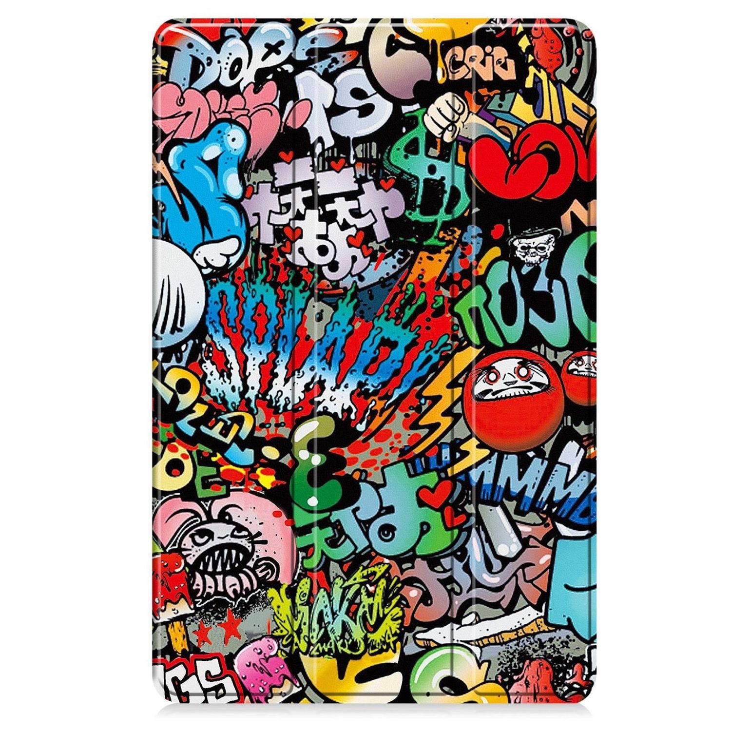 Wigento Tablet-Hülle Für Lenovo Idea Tab Pro 3folt WakeUP Smart Cover Tasche Hülle Graffiti, Graffiti-Design, 3-Fold Standfunktion