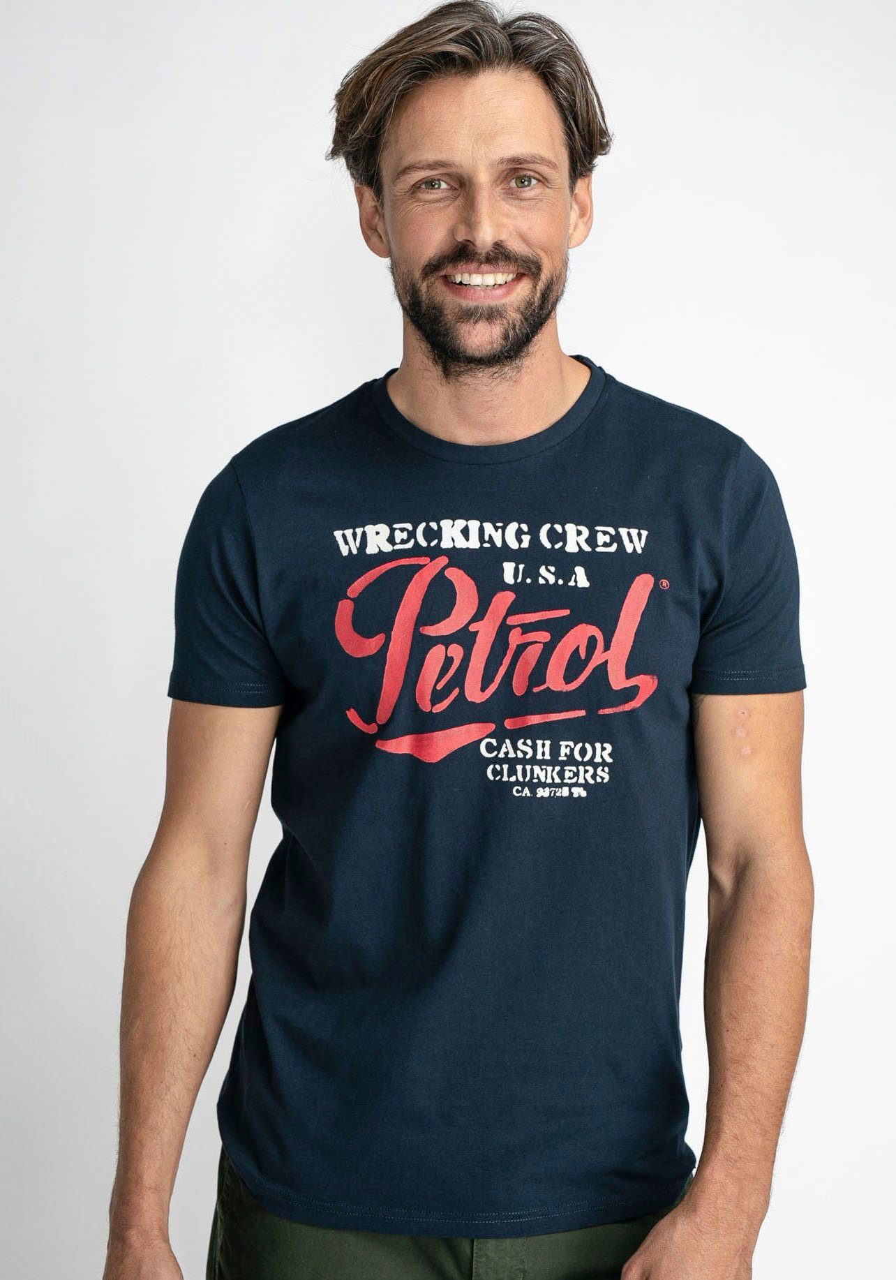 T-Shirt Print Industries navy midnight Classic Petrol