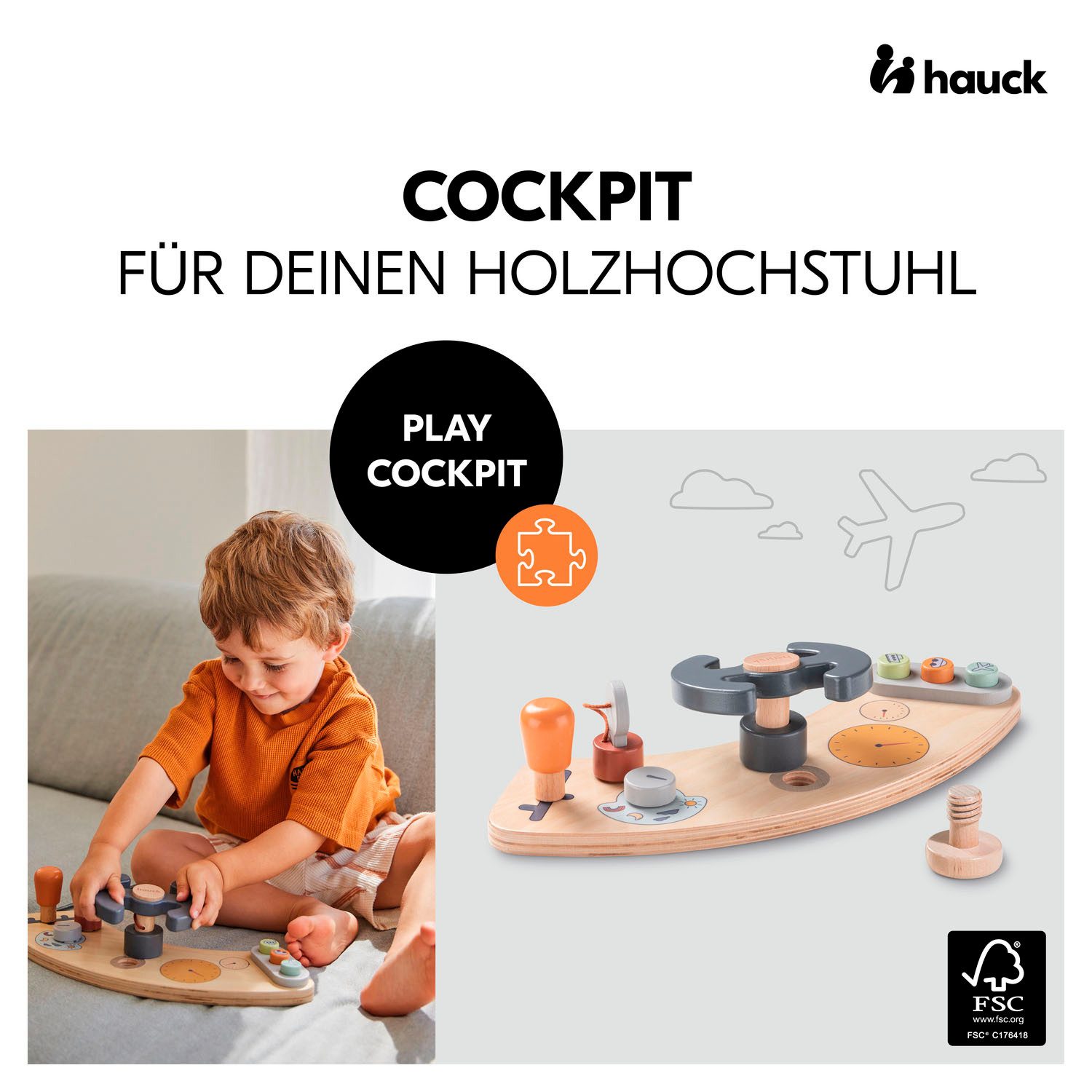 Hauck Motorikbrett Play Cockpit für hauck Spielbrett Play Tray