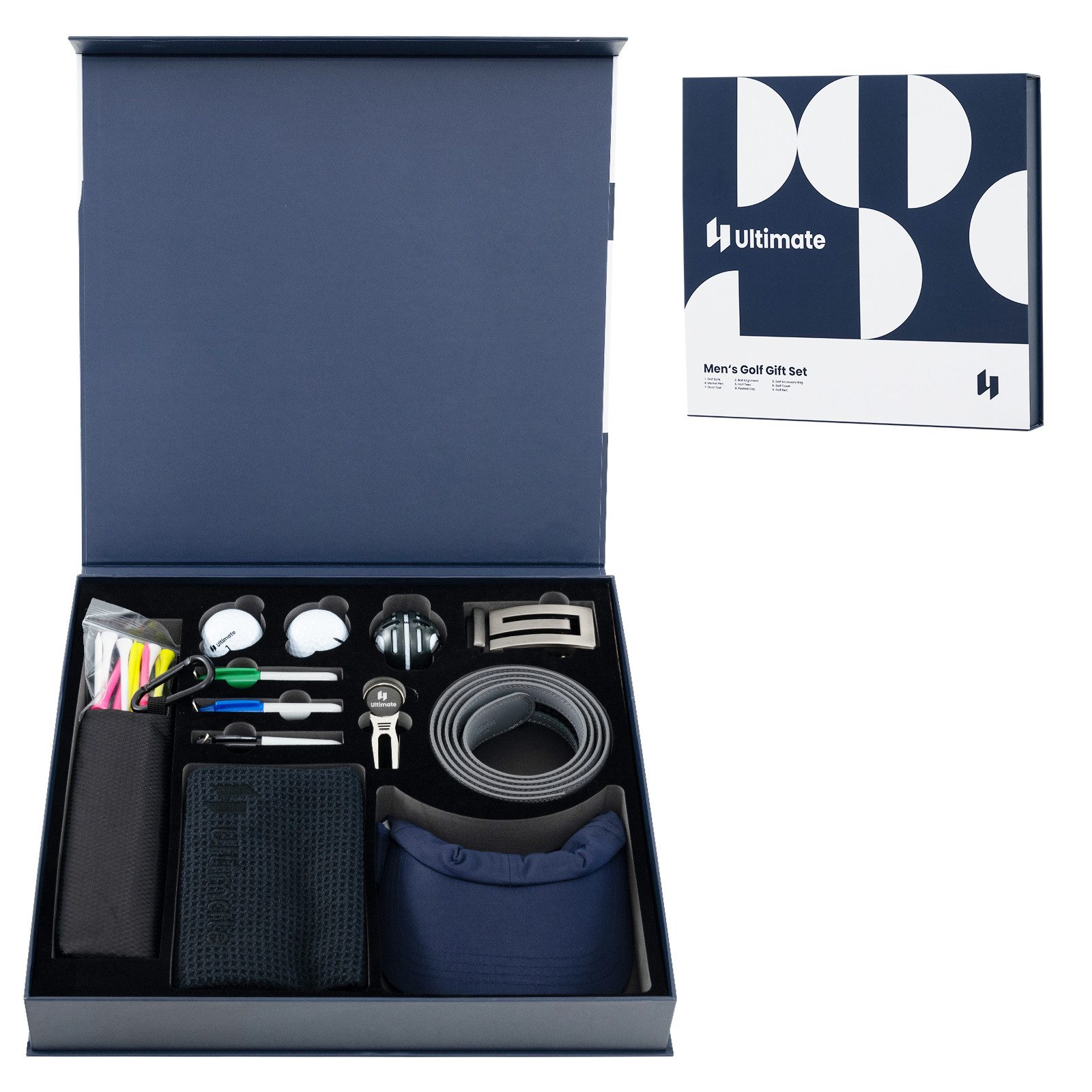 COSTWAY Golfball, komplettes Golf-Zubehör Set mit 3 Golfbällen
