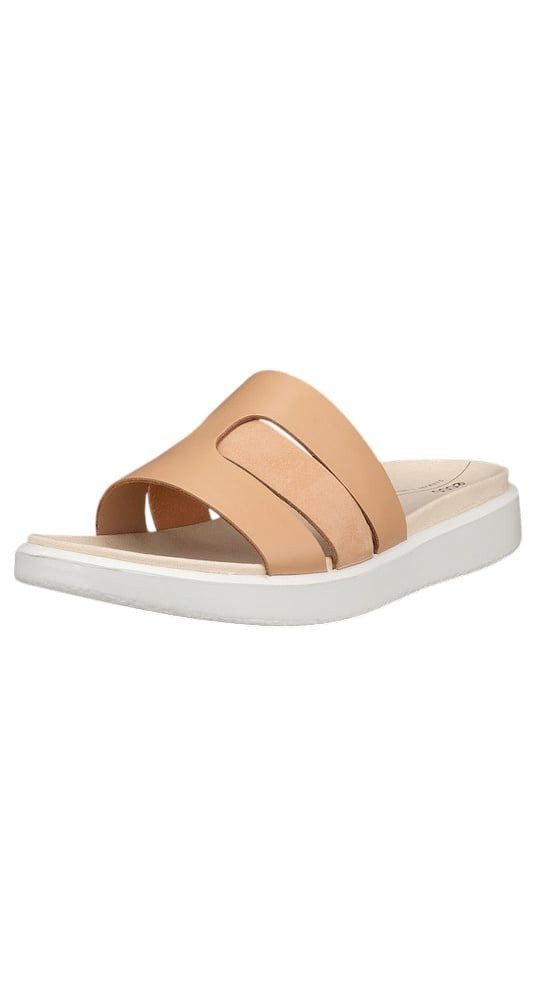 Ecco Flowt Slide (Premium-Leder) beige Damen Sandale