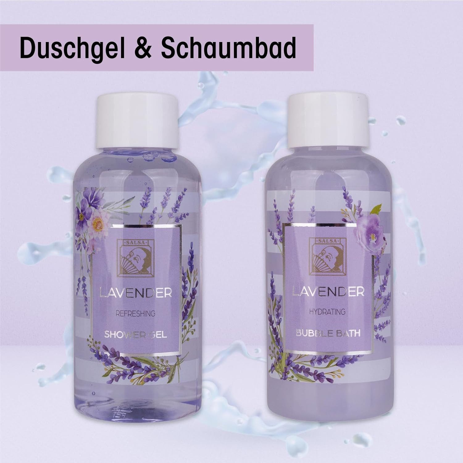 ACCENTRA Pflege-Geschenkset Salsa Badeset LAVENDEL in Geschenkbox Geschenkset, in einer Geschenkbox