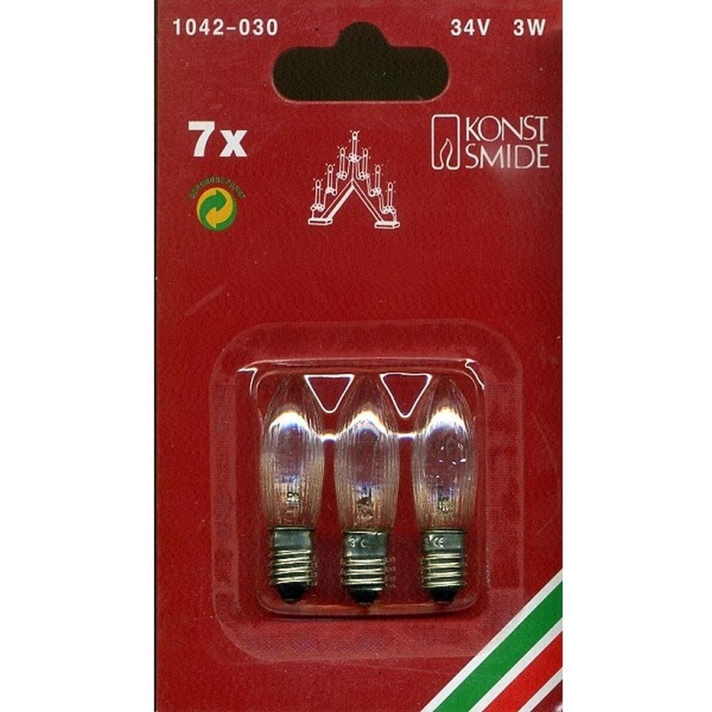 KONSTSMIDE Lichterkette 1042-030 Ersatzbirnen für 7er Leuchter klar
