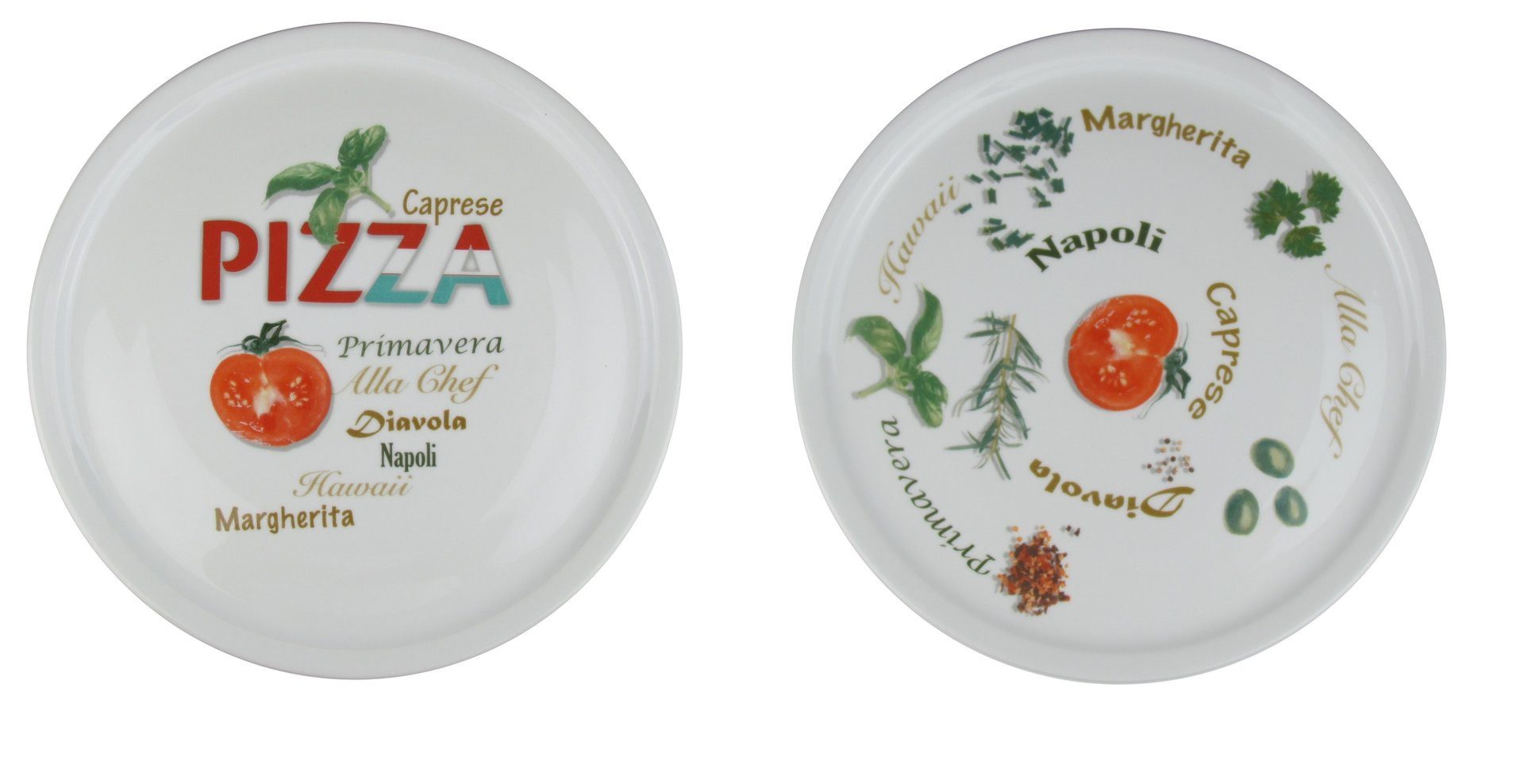 Pizzateller Ø 30cm mit Dekor Porzellan Set